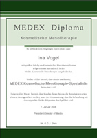 Medex Diploma - Kosmetische Mesotherapie