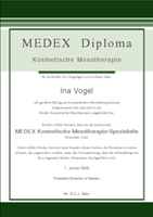 Medex Diploma - Kosmetische Mesotherapie